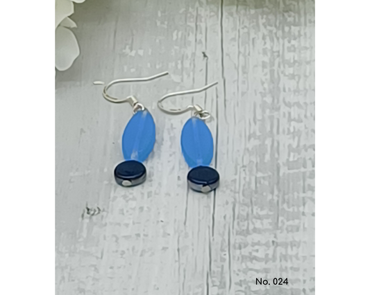 Ohrring Glasperlen, in ovaler Form Stella