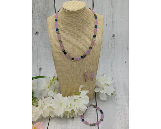 Halskette Glasperlen, in ovaler Form Stella