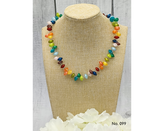 Halskette Polarisperlen- 10 mm Linsen- Perlen, Ute