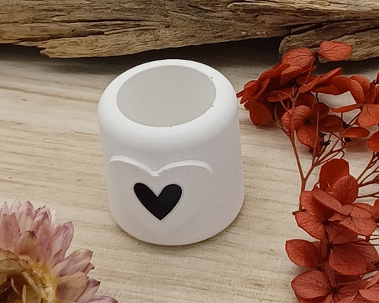 Raysin Gußformen, Kerzenhalter, Stabkerzenhalter klein mit Herz