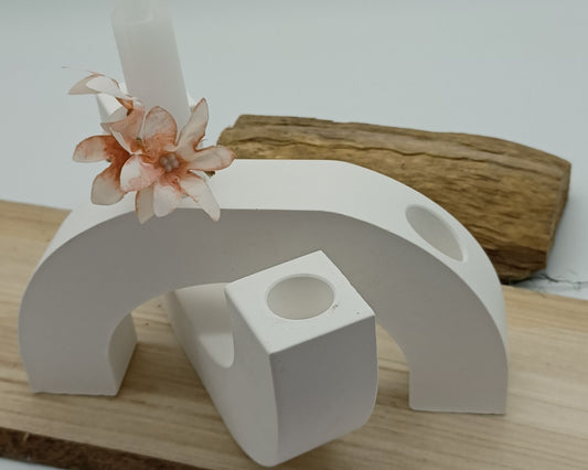 Raysin Gußformen, Kerzenhalter, Doppelbogen