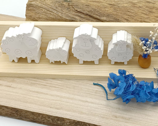 Raysin Gußformen, Figuren Schafe auf Klötzchen