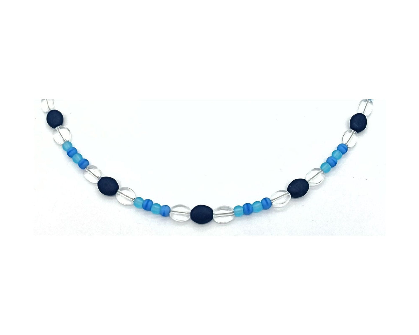 perleperle Modeschmuck handgefertigt BK213 Sonnenbrillenbänder 024 Blautöne