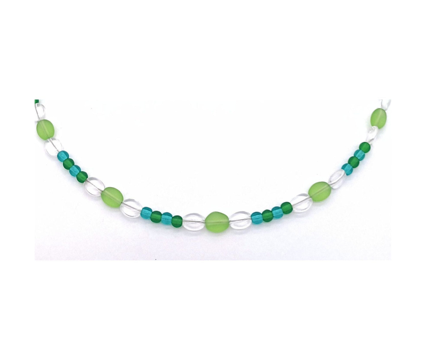 perleperle Modeschmuck handgefertigt BK213 Sonnenbrillenbänder 125 Grüntöne 2