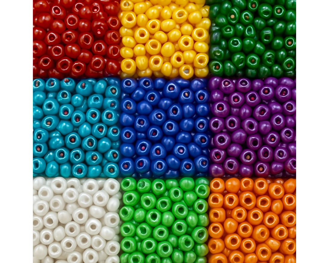 Böhmische Rocailles mit Silbereinzug