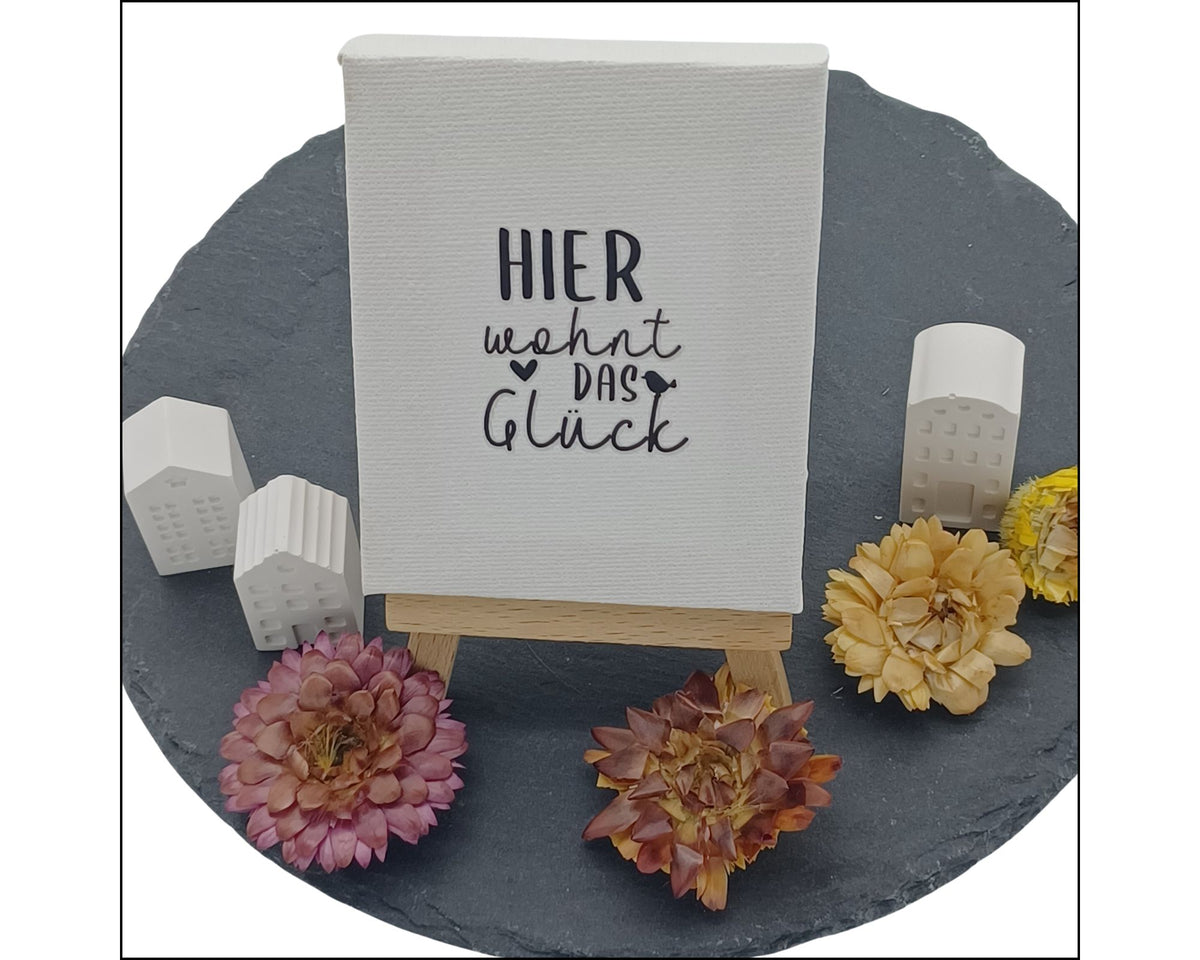 Leinwand auf einer kleinen Staffelei Hochformat – Perle-Perle