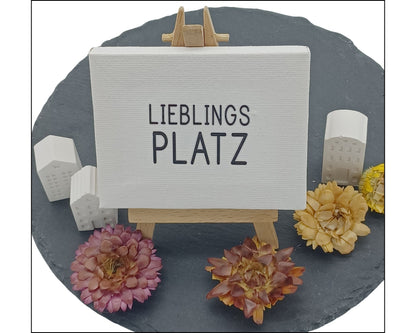 Leinwand auf einer kleinen Staffelei Querformat – Perle-Perle