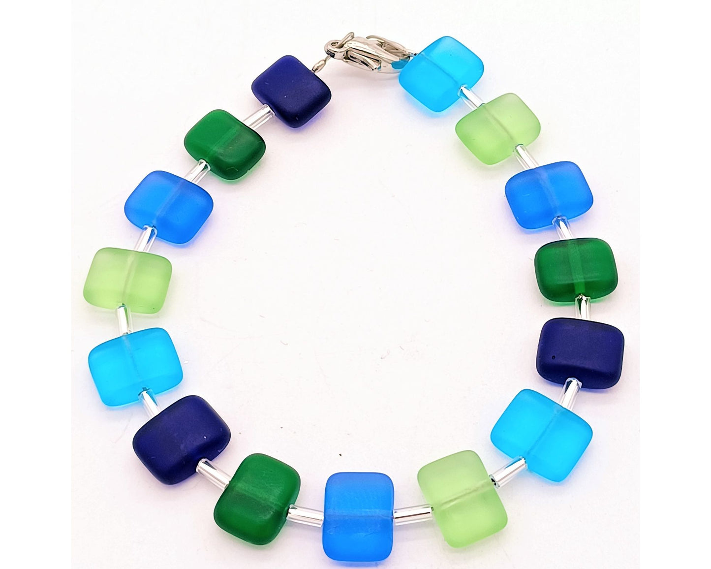 Armband Florence - Böhmische Glasperlen in Kissenform - Der Klassiker