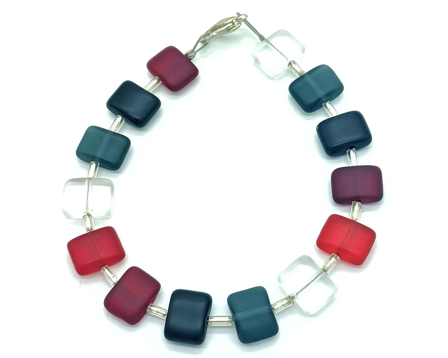 Armband Florence - Böhmische Glasperlen in Kissenform - Der Klassiker