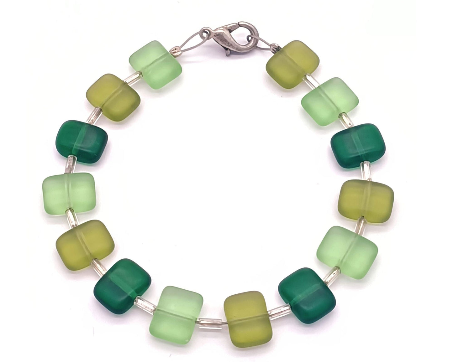 Armband Florence - Böhmische Glasperlen in Kissenform - Der Klassiker