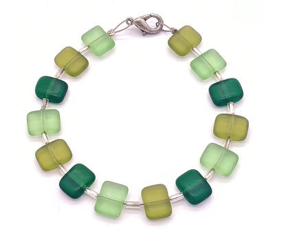 Armband Florence - Böhmische Glasperlen in Kissenform - Der Klassiker