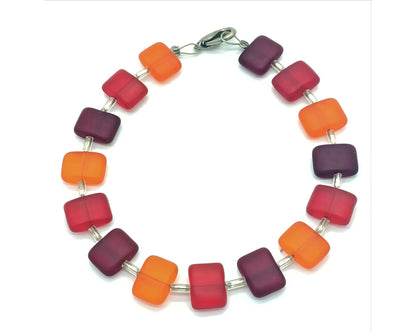 Armband Florence - Böhmische Glasperlen in Kissenform - Der Klassiker