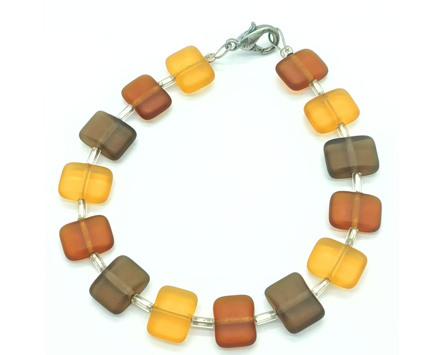 Armband Florence - Böhmische Glasperlen in Kissenform - Der Klassiker