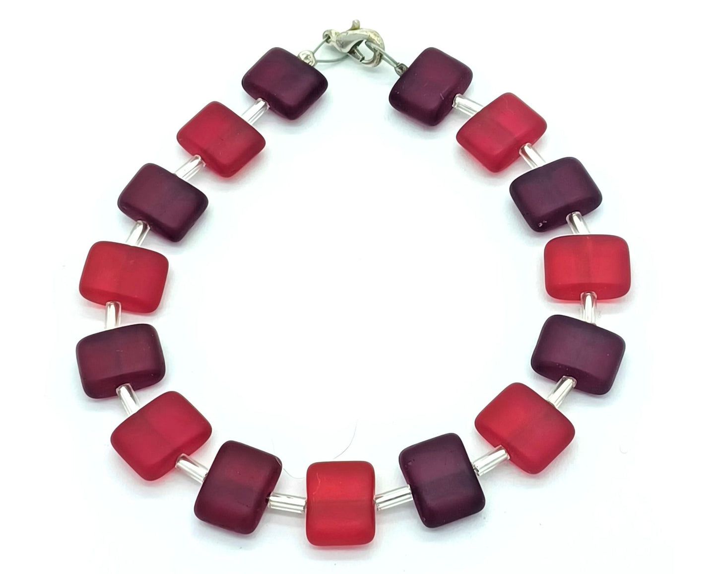 Armband Florence - Böhmische Glasperlen in Kissenform - Der Klassiker