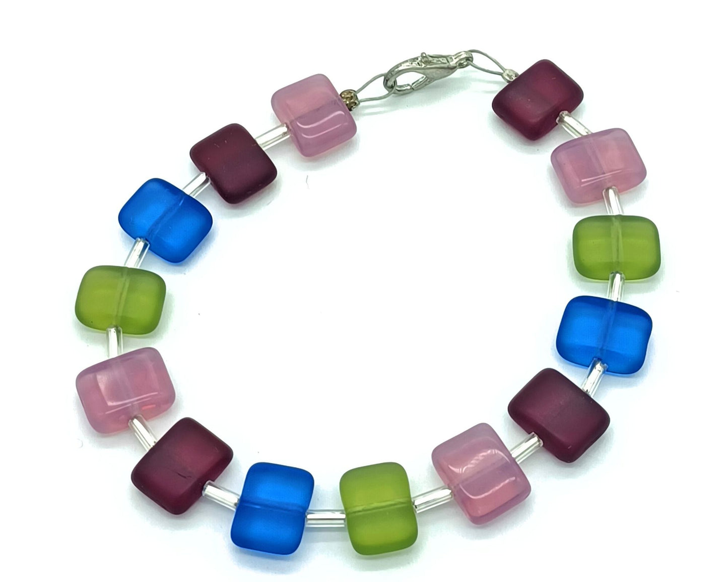 Armband Florence - Böhmische Glasperlen in Kissenform - Der Klassiker