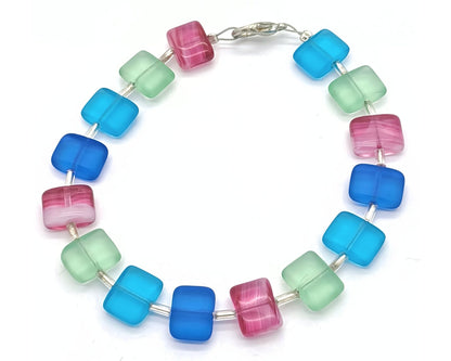Armband Florence - Böhmische Glasperlen in Kissenform - Der Klassiker