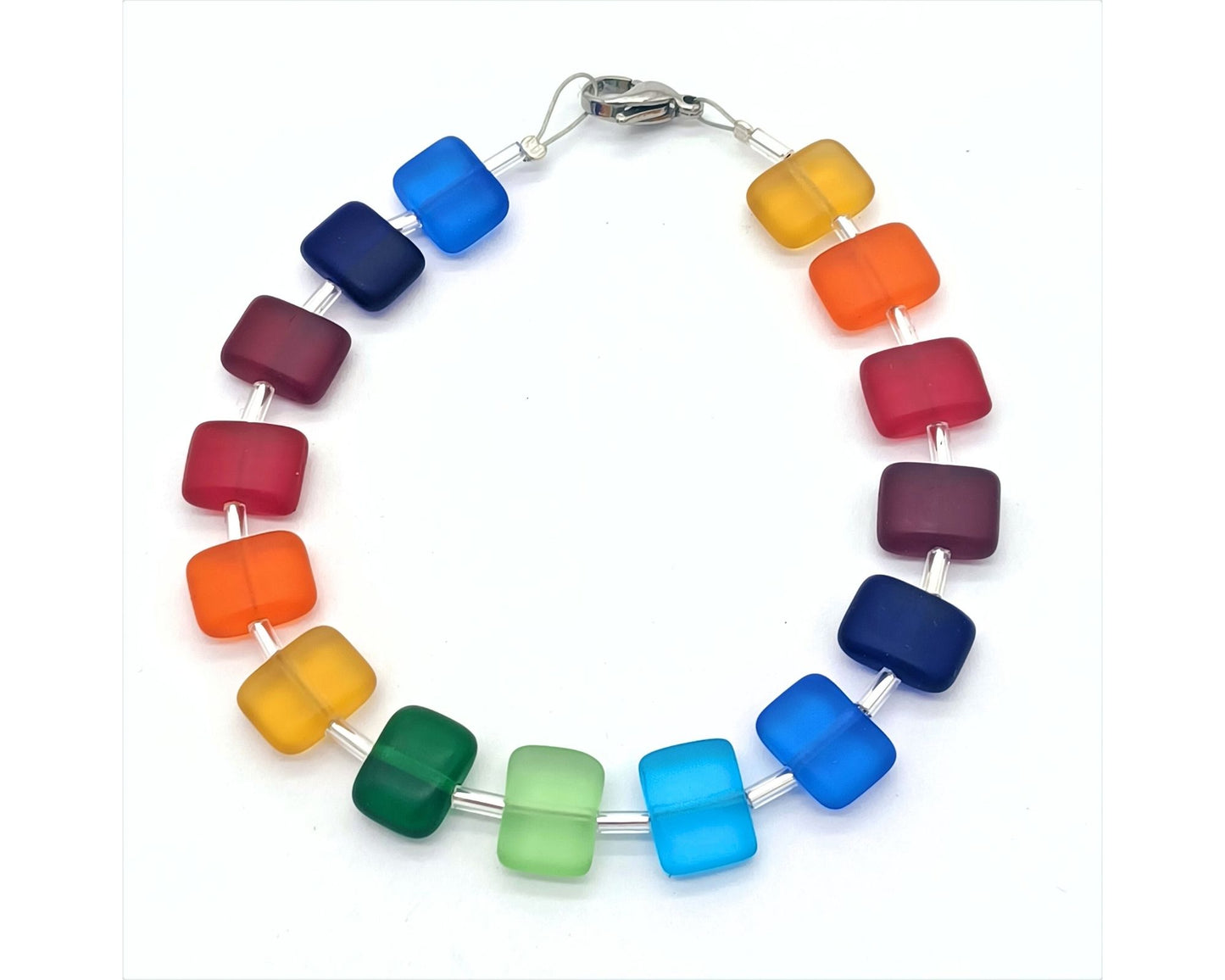 Armband Florence - Böhmische Glasperlen in Kissenform - Der Klassiker