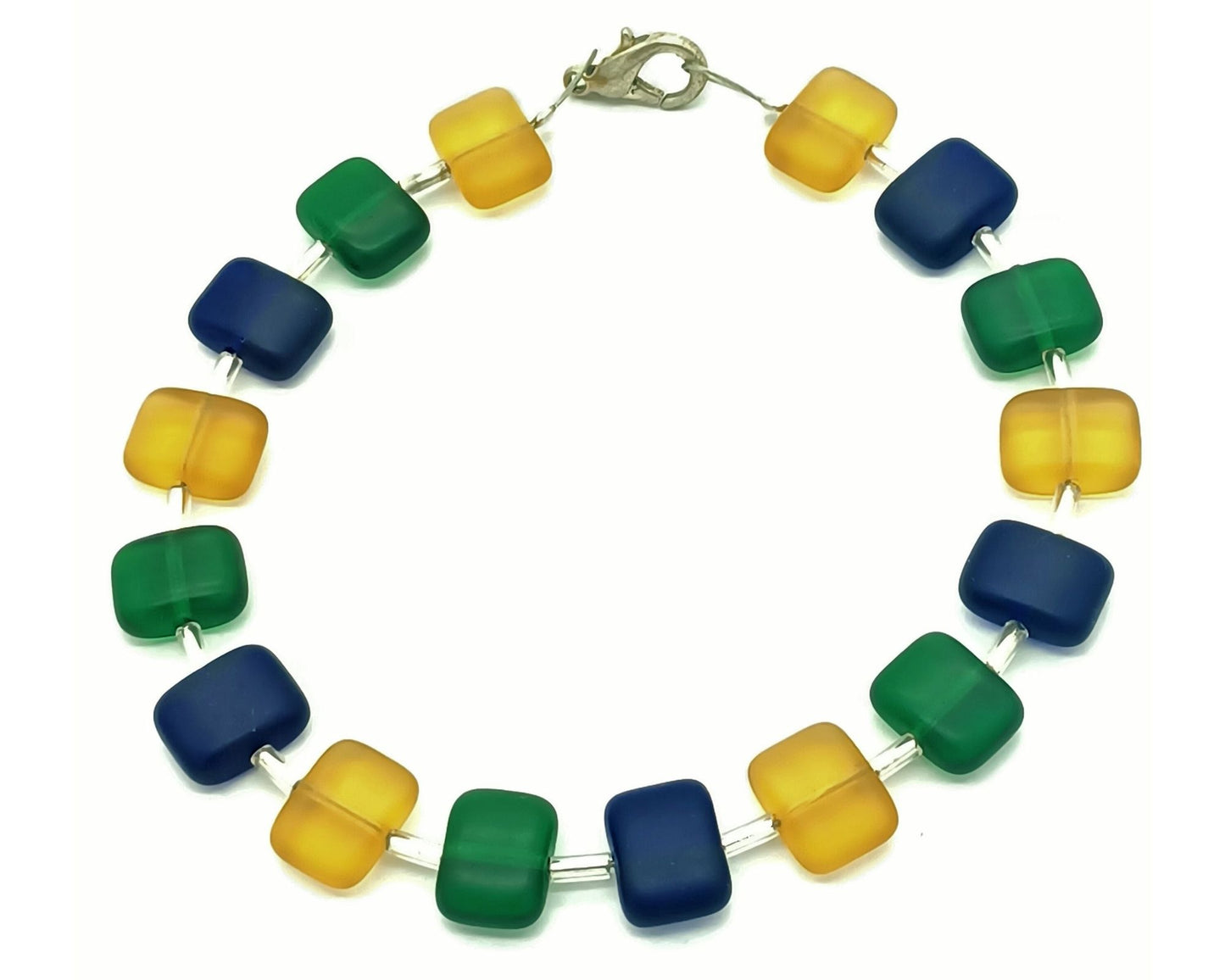 Armband Florence - Böhmische Glasperlen in Kissenform - Der Klassiker