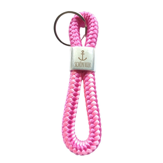 Segelseil 8er Schlüsselanhänger 10mm, rosa / rosa - schön hier