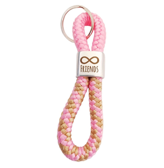 Segelseil 8er Schlüsselanhänger 10mm, rosa / creme - Friends