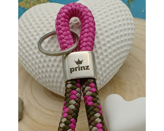 Segelseil 8er Schlüsselanhänger 10mm, pinz, braun pink