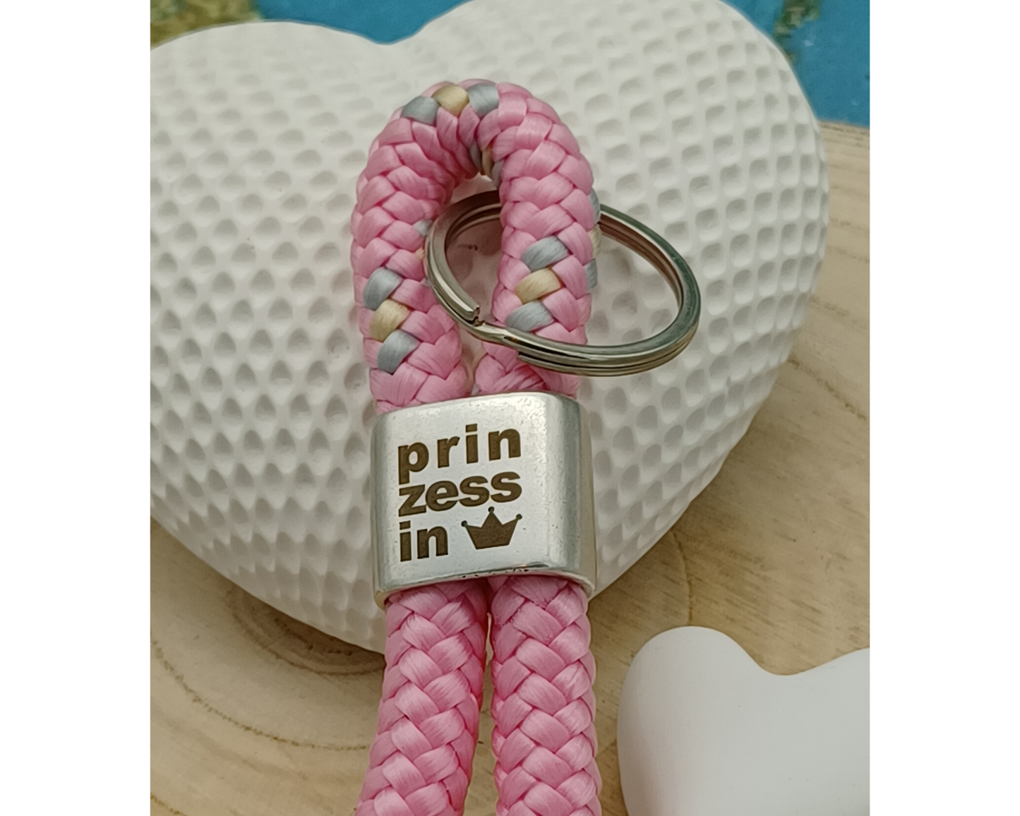 Segelseil 8er Schlüsselanhänger 10mm, pinzessin, rosa