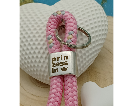 Segelseil 8er Schlüsselanhänger 10mm, pinzessin, rosa