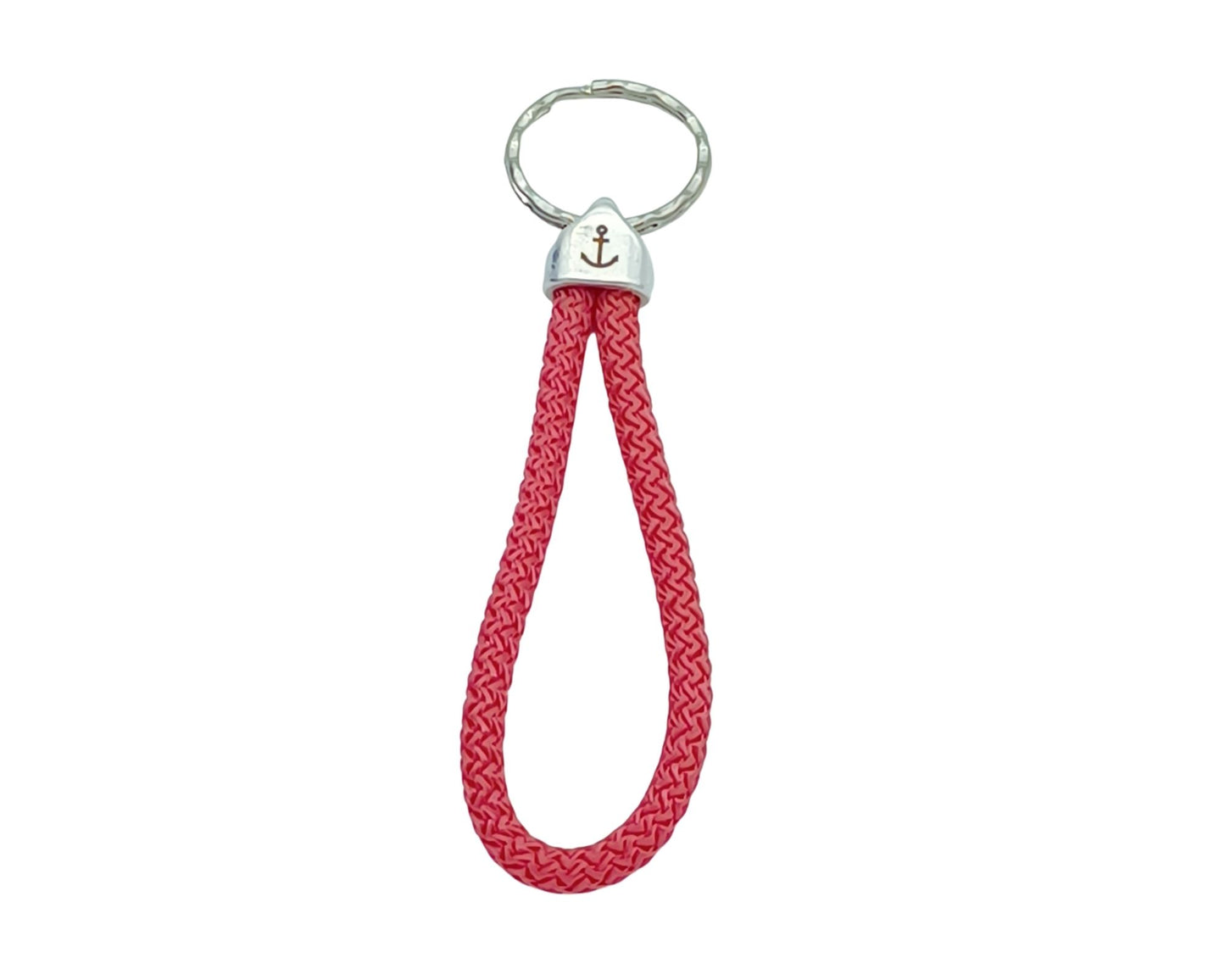 Segelseil Schlüsselanhänger 5mm Einfachschlaufe, rot, Anker