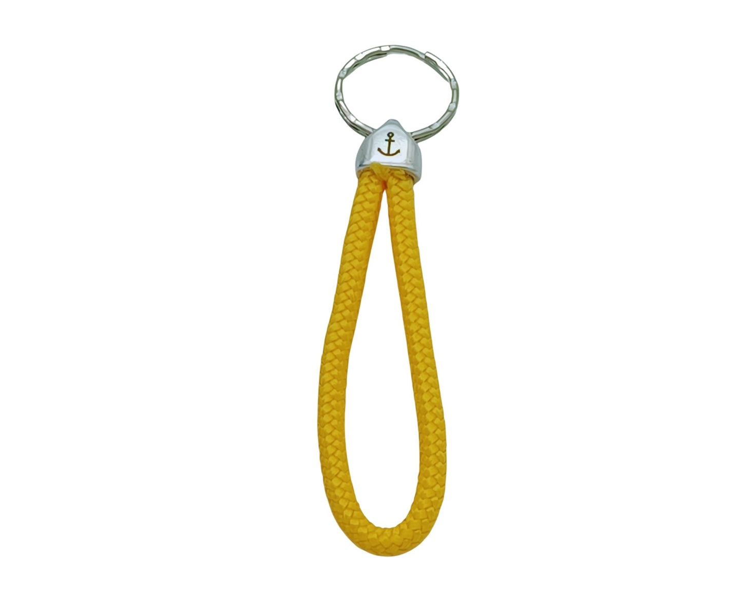 Segelseil Schlüsselanhänger 5mm Einfachschlaufe, gelb, Anker