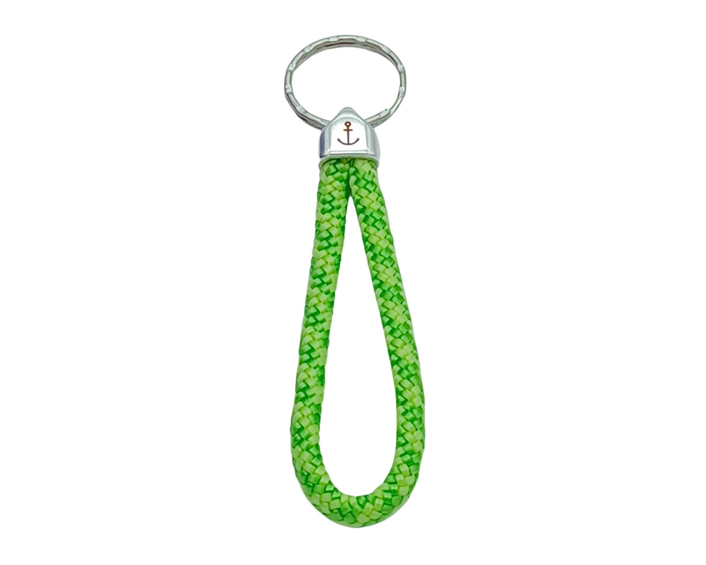 Segelseil Schlüsselanhänger 5mm Einfachschlaufe, grün, Anker