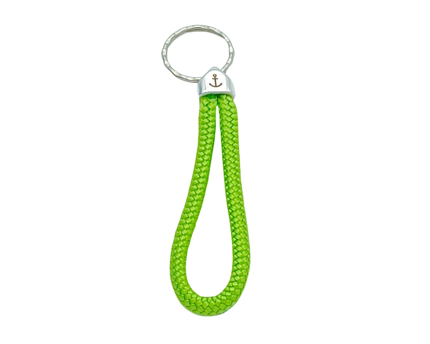 Segelseil Schlüsselanhänger 5mm Einfachschlaufe, grün, Anker