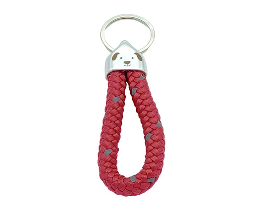 Segelseil Schlüsselanhänger 10mm Einfachschlaufe, rot, Hund