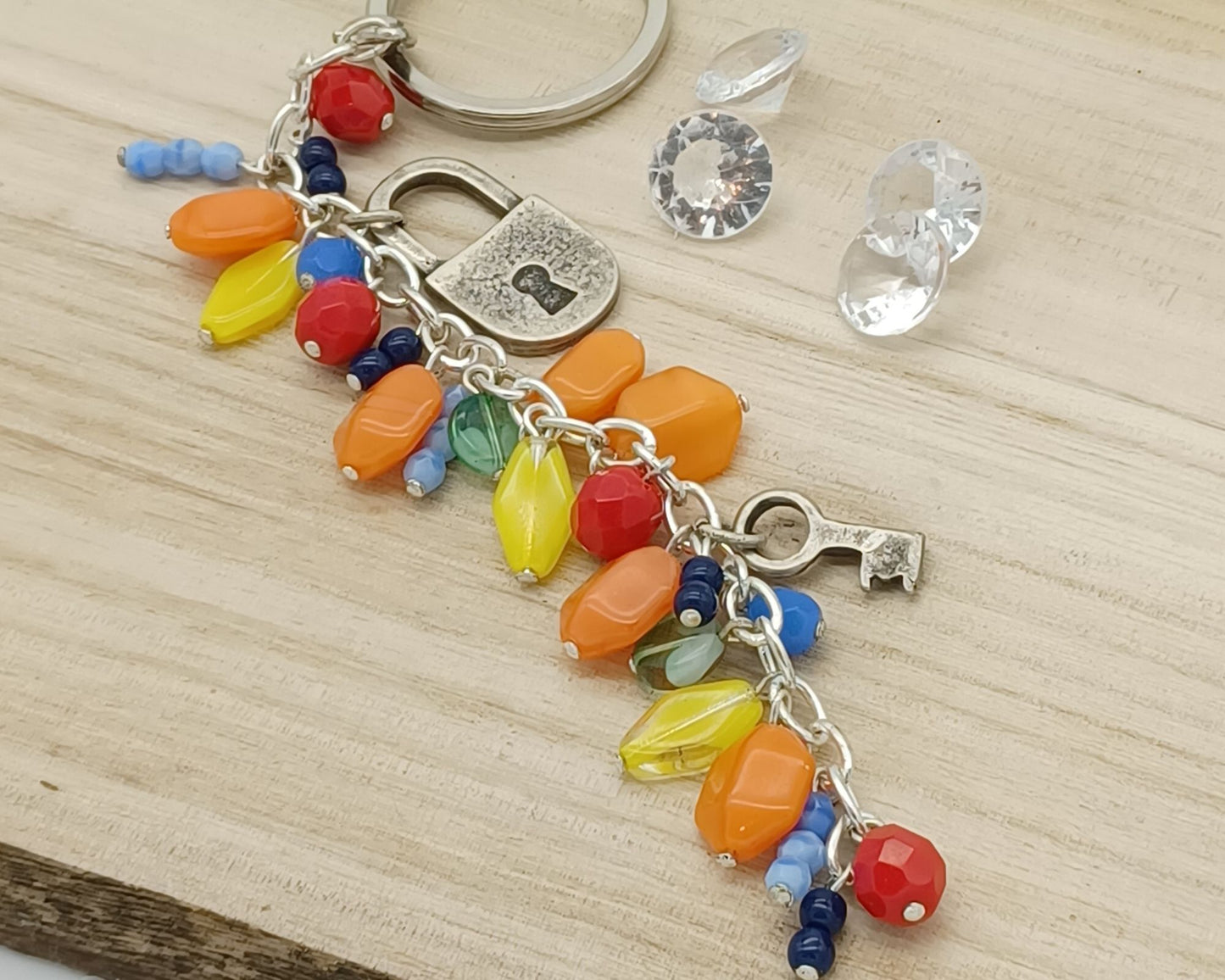 Schlüsselanhänger verschiedene, böhmischen Glasperlen