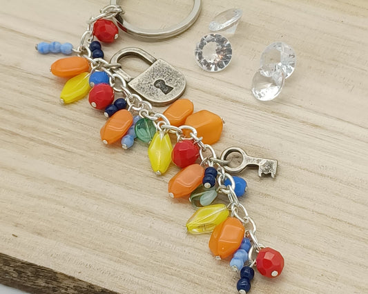 Schlüsselanhänger verschiedene, böhmischen Glasperlen