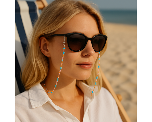 Brillenkette böhmischen Glasperlen und Bohnenform- Tina