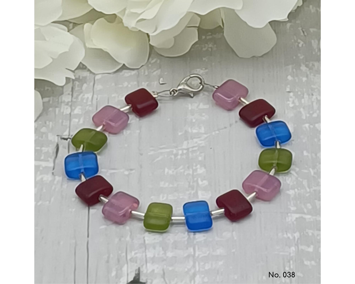 Armband Glasperlen böhmisch in Kissenform - Der Klassiker, Anna