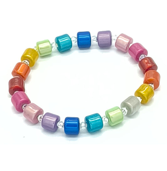 Armband Magic Miracle Perlen 12mm Tonne - mehrfarbig