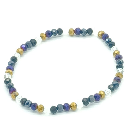 Armband böhmische Glasperlen 4mm facettiert - bunt