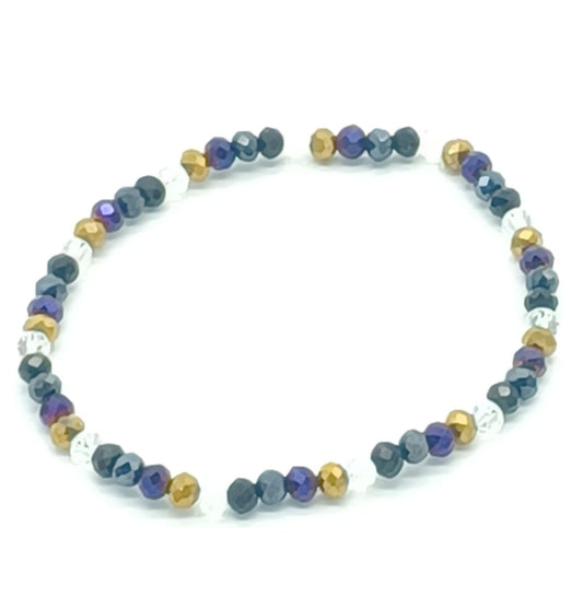 Armband böhmische Glasperlen 4mm facettiert - bunt