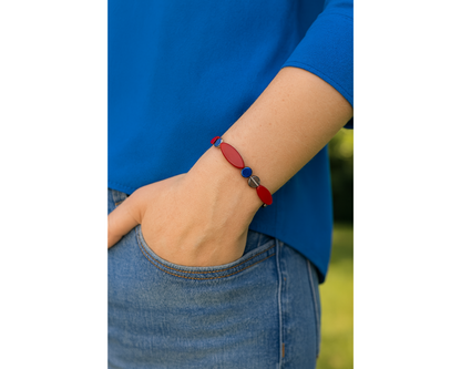 Armband Glasperlen, in ovaler Form Stella