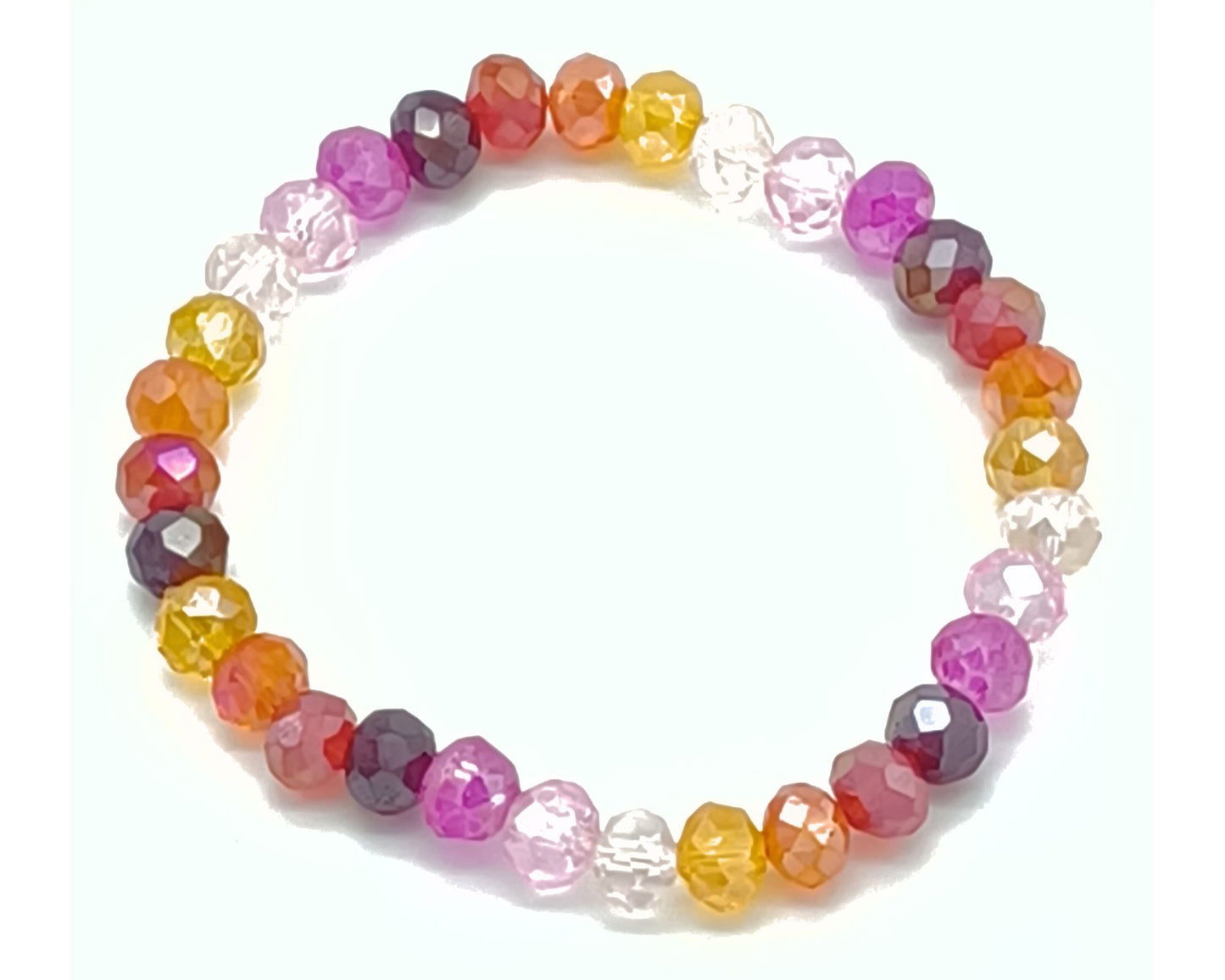 Armband Calla- facettierte 8 mm Glasperlen