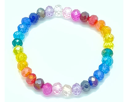 Armband Calla- facettierte 8 mm Glasperlen