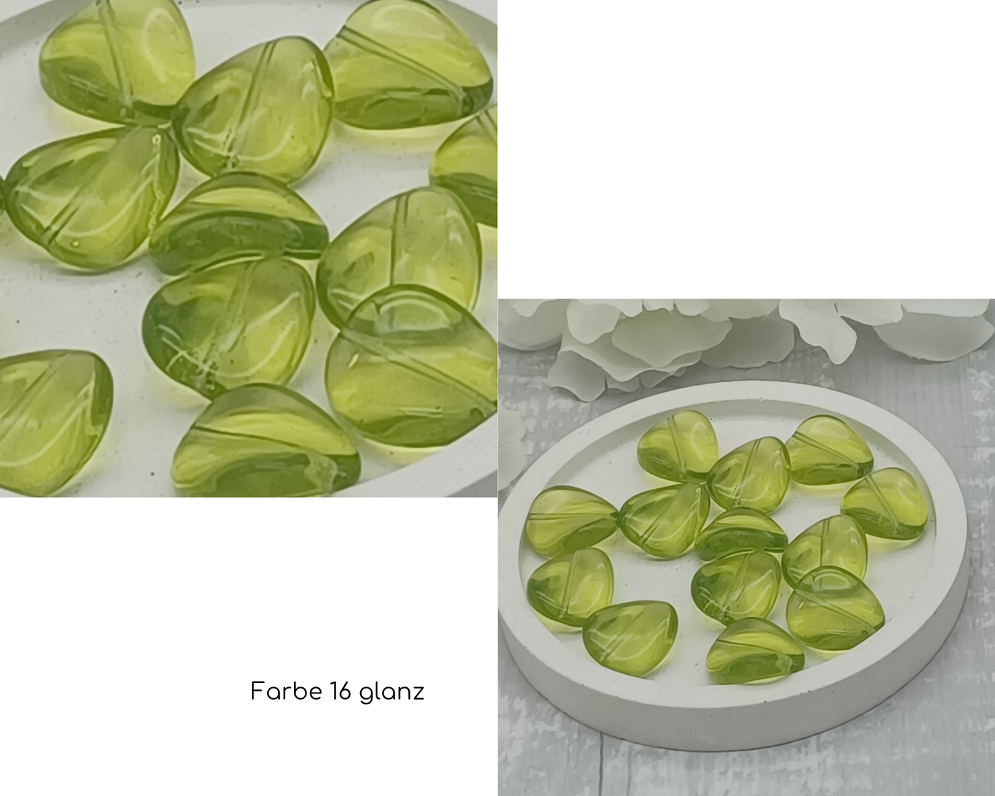 Plättchen, Oval gewellt glanz und matt, 10 Stück