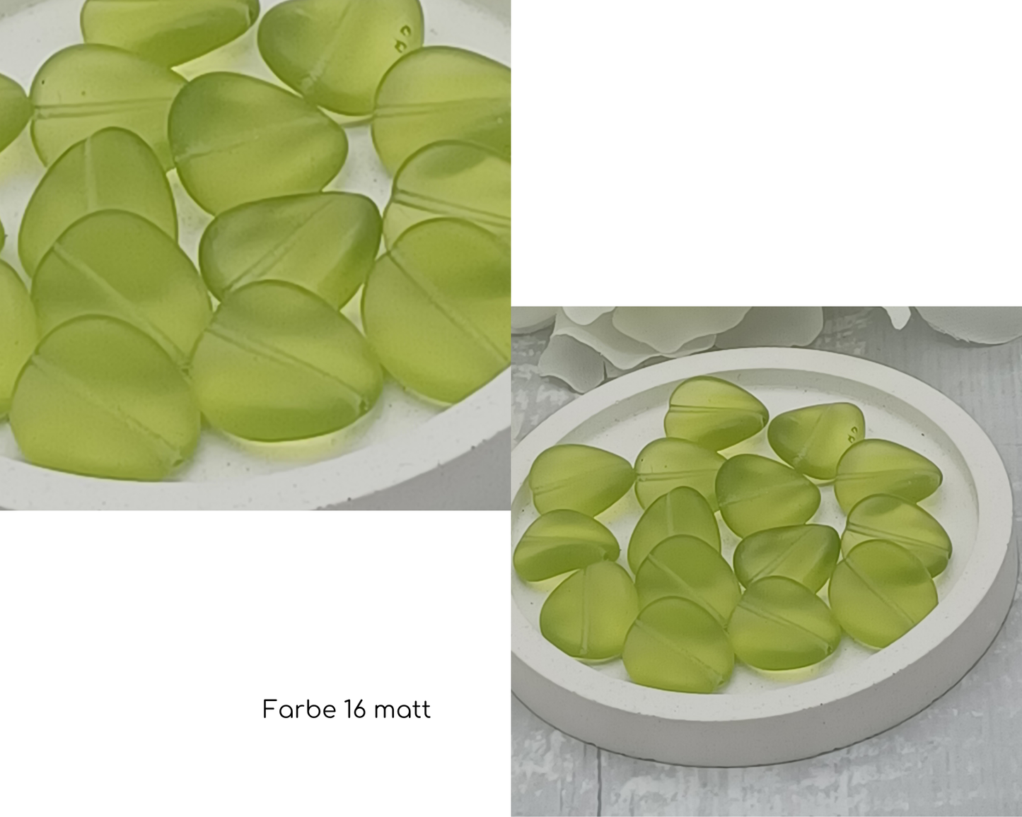 Plättchen, Oval gewellt glanz und matt, 10 Stück