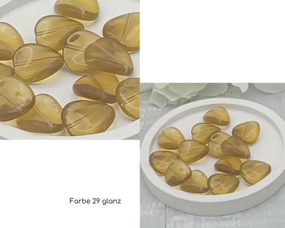 Plättchen, Oval gewellt glanz und matt, 10 Stück