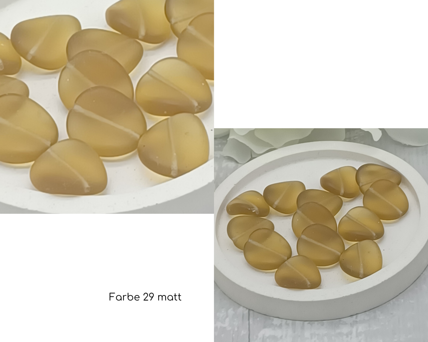 Plättchen, Oval gewellt glanz und matt, 10 Stück