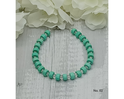 Armband Keramik Perlen Linse 6mm- Ella