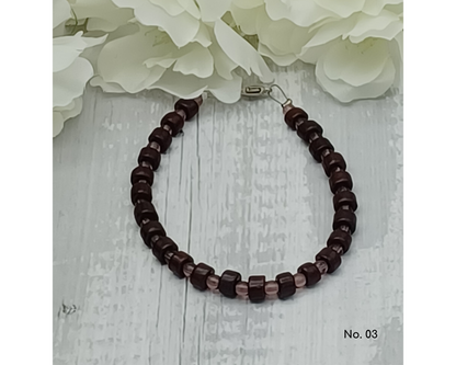 Armband Keramik Perlen Linse 6mm- Ella