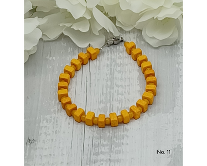 Armband Keramik Perlen Linse 6mm- Ella