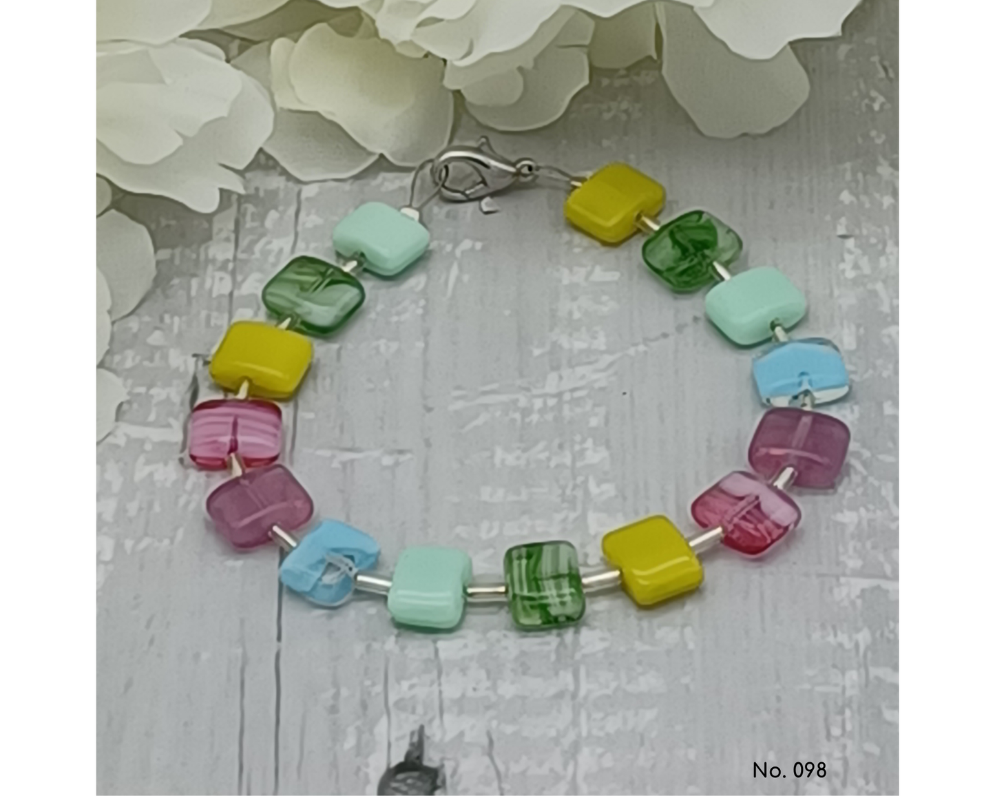 Armband Glasperlen böhmisch in Kissenform - Der Klassiker, Anna